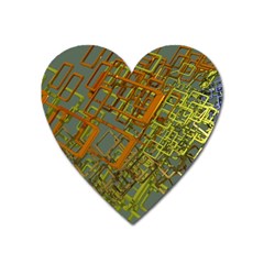 Art 3d Windows Modeling Dimension Heart Magnet by Ravend