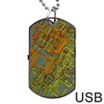 Art 3d Windows Modeling Dimension Dog Tag USB Flash (One Side) Front