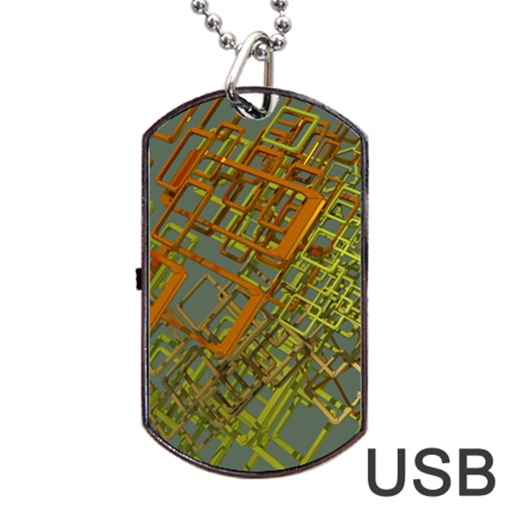 Art 3d Windows Modeling Dimension Dog Tag USB Flash (One Side)