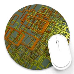 Art 3d Windows Modeling Dimension Round Mousepad by Ravend