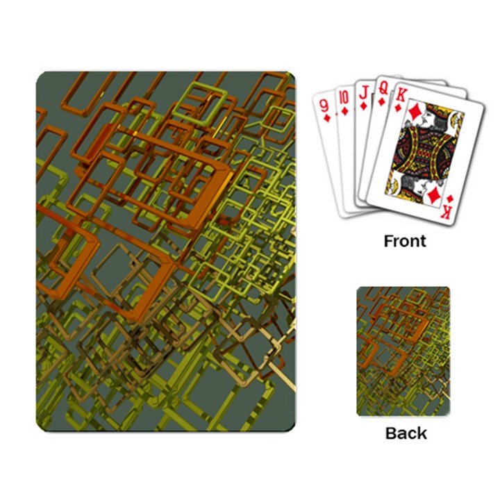 Art 3d Windows Modeling Dimension Playing Cards Single Design (Rectangle)