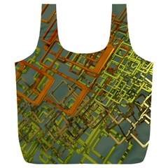 Art 3d Windows Modeling Dimension Full Print Recycle Bag (xxl) by Ravend