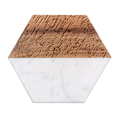 Art 3d Windows Modeling Dimension Marble Wood Coaster (hexagon)  by Ravend