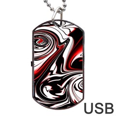 Modern Art Design Fantasy Surreal Dog Tag Usb Flash (two Sides) by Ravend