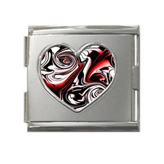 Modern Art Design Fantasy Surreal Mega Link Heart Italian Charm (18mm) by Ravend