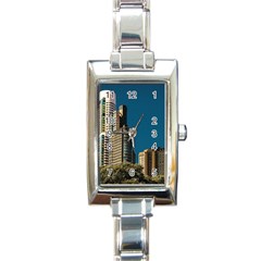 Puerto Madero Cityscape, Buenos Aires, Argentina Rectangle Italian Charm Watch