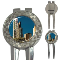 Puerto Madero Cityscape, Buenos Aires, Argentina 3-in-1 Golf Divots by dflcprintsclothing