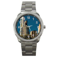 Puerto Madero Cityscape, Buenos Aires, Argentina Sport Metal Watch by dflcprintsclothing