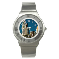 Puerto Madero Cityscape, Buenos Aires, Argentina Stainless Steel Watch by dflcprintsclothing