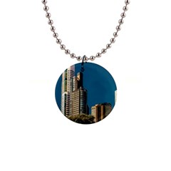 Puerto Madero Cityscape, Buenos Aires, Argentina 1  Button Necklace by dflcprintsclothing