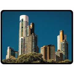 Puerto Madero Cityscape, Buenos Aires, Argentina One Side Fleece Blanket (large) by dflcprintsclothing