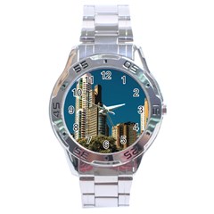 Puerto Madero Cityscape, Buenos Aires, Argentina Stainless Steel Analogue Watch by dflcprintsclothing