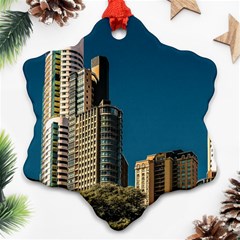 Puerto Madero Cityscape, Buenos Aires, Argentina Snowflake Ornament (two Sides)