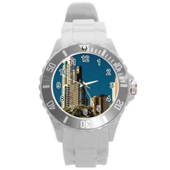 Puerto Madero Cityscape, Buenos Aires, Argentina Round Plastic Sport Watch (l) by dflcprintsclothing