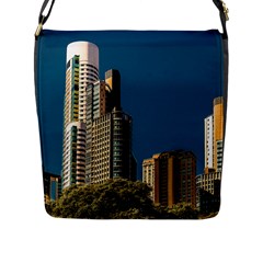 Puerto Madero Cityscape, Buenos Aires, Argentina Flap Closure Messenger Bag (l) by dflcprintsclothing