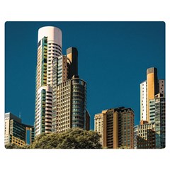 Puerto Madero Cityscape, Buenos Aires, Argentina One Side Premium Plush Fleece Blanket (medium) by dflcprintsclothing