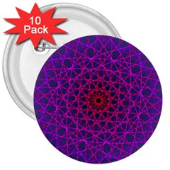 Geometric Pattern-line Art 3  Buttons (10 Pack)  by Ravend