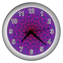 Geometric Pattern-line Art Wall Clock (silver) by Ravend