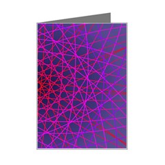 Geometric Pattern-line Art Mini Greeting Card by Ravend