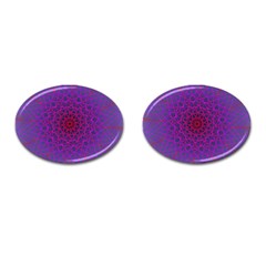 Geometric Pattern-line Art Cufflinks (oval) by Ravend