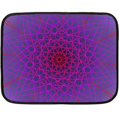 Geometric Pattern-line Art One Side Fleece Blanket (mini) by Ravend