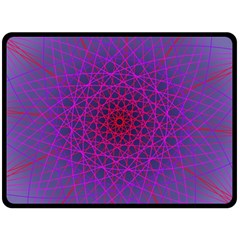 Geometric Pattern-line Art One Side Fleece Blanket (large) by Ravend