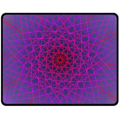 Geometric Pattern-line Art One Side Fleece Blanket (medium) by Ravend