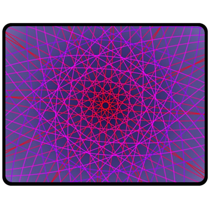 Geometric Pattern-line Art One Side Fleece Blanket (Medium)