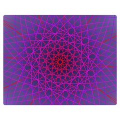 Geometric Pattern-line Art One Side Premium Plush Fleece Blanket (medium)