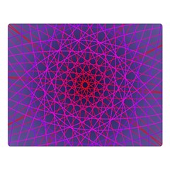 Geometric Pattern-line Art One Side Premium Plush Fleece Blanket (large) by Ravend