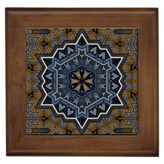 Rosette Mandala Ornament Wallpaper Framed Tile