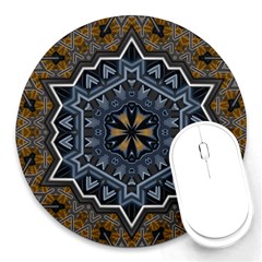 Rosette Mandala Ornament Wallpaper Round Mousepad