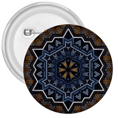 Rosette Mandala Ornament Wallpaper 3  Buttons by Ravend