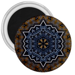 Rosette Mandala Ornament Wallpaper 3  Magnets