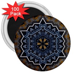 Rosette Mandala Ornament Wallpaper 3  Magnets (100 pack)