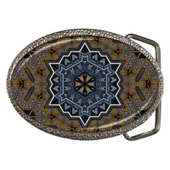 Rosette Mandala Ornament Wallpaper Belt Buckles