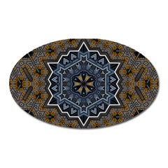 Rosette Mandala Ornament Wallpaper Oval Magnet by Ravend