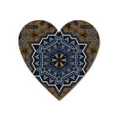 Rosette Mandala Ornament Wallpaper Heart Magnet