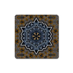 Rosette Mandala Ornament Wallpaper Square Magnet