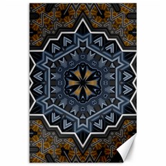 Rosette Mandala Ornament Wallpaper Canvas 24  x 36 