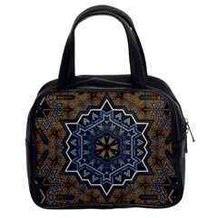 Rosette Mandala Ornament Wallpaper Classic Handbag (Two Sides)