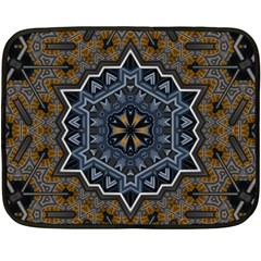 Rosette Mandala Ornament Wallpaper One Side Fleece Blanket (Mini)