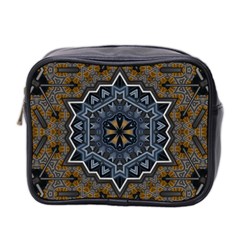 Rosette Mandala Ornament Wallpaper Mini Toiletries Bag (Two Sides)