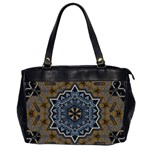 Rosette Mandala Ornament Wallpaper Oversize Office Handbag (2 Sides) Front