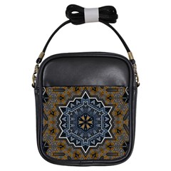 Rosette Mandala Ornament Wallpaper Girls Sling Bag