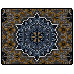 Rosette Mandala Ornament Wallpaper One Side Fleece Blanket (Medium)