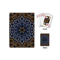 Rosette Mandala Ornament Wallpaper Playing Cards Single Design (mini) by Ravend