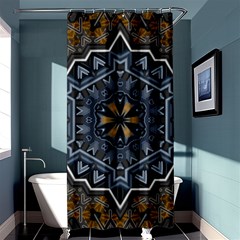 Rosette Mandala Ornament Wallpaper Shower Curtain 36  x 72  (Stall) 