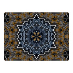 Rosette Mandala Ornament Wallpaper Premium Plush Fleece Blanket (mini) by Ravend