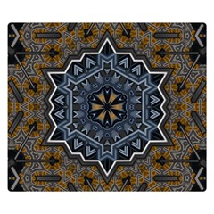 Rosette Mandala Ornament Wallpaper Premium Plush Fleece Blanket (Small)